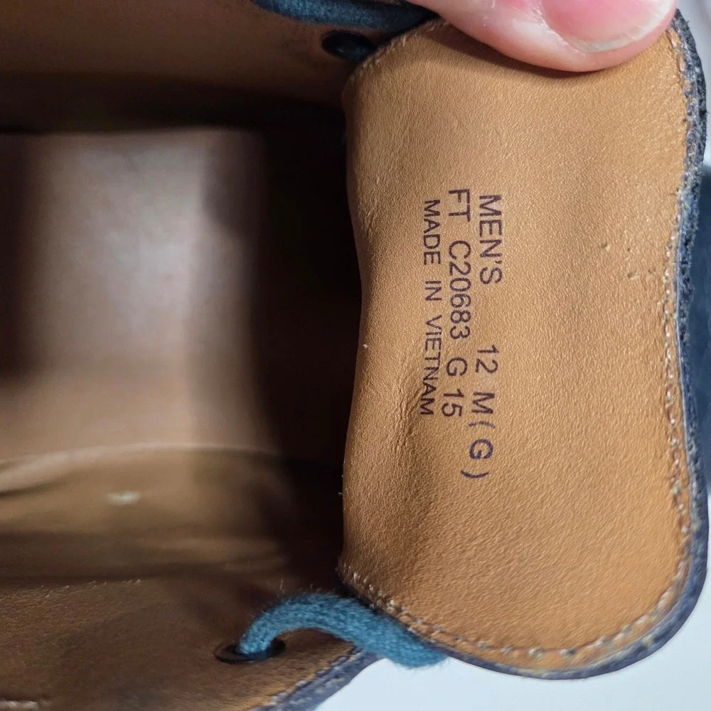 Cole Haan Chukka Boots Mens Leather Blue Lace Up‎ Ankle Boots Size 12